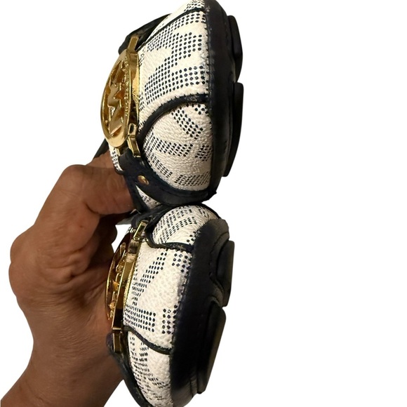 Michael Kors Beige and Black Loafers - Picture 6 of 10